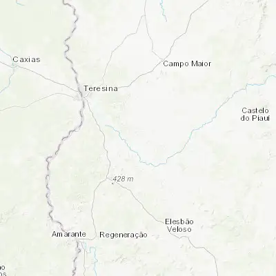 Map showing location of Beneditinos (-5.450000, -42.366670)
