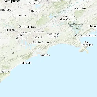 Map showing location of Bertioga (-23.854440, -46.138610)