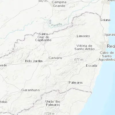 Map showing location of Bezerros (-8.233330, -35.796940)