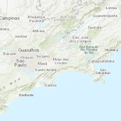Map showing location of Biritiba Mirim (-23.572500, -46.038610)