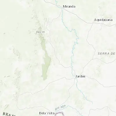 Map showing location of Bonito (-21.121110, -56.481940)