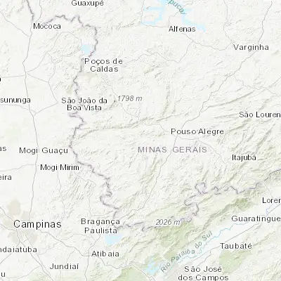 Map showing location of Borda da Mata (-22.274170, -46.165280)