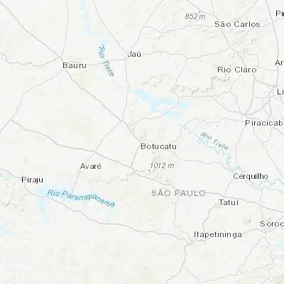 Map showing location of Botucatu (-22.885830, -48.445000)