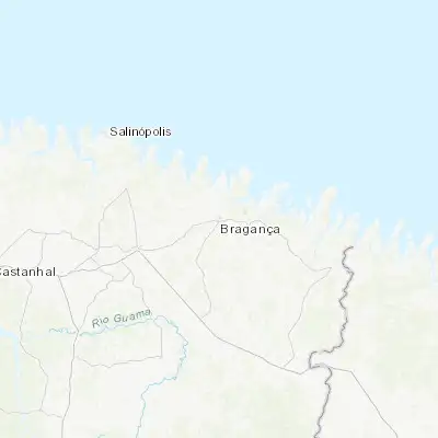 Map showing location of Bragança (-1.053610, -46.765560)