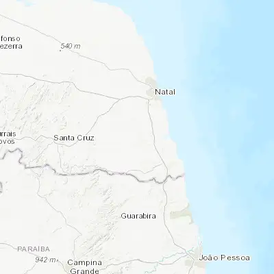 Map showing location of Brejinho (-6.190830, -35.356670)