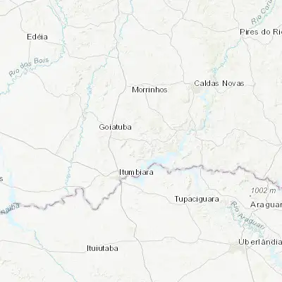 Map showing location of Buriti Alegre (-18.140000, -49.040280)