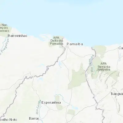 Map showing location of Buriti dos Lopes (-3.175000, -41.866940)