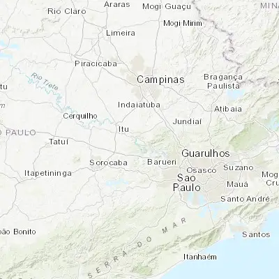Map showing location of Cabreúva (-23.307500, -47.132780)
