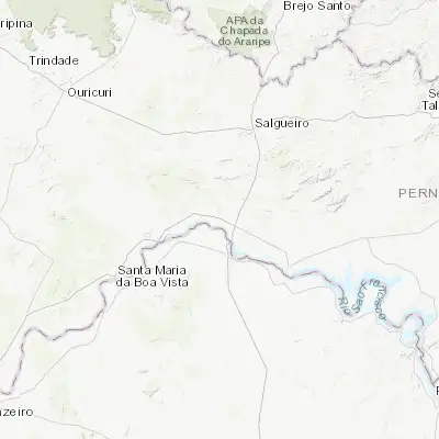 Map showing location of Cabrobó (-8.514170, -39.310000)