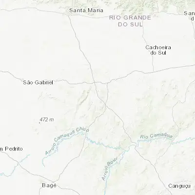 Map showing location of Caçapava do Sul (-30.514360, -53.484960)