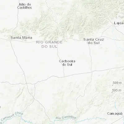 Map showing location of Cachoeira do Sul (-30.039170, -52.893890)