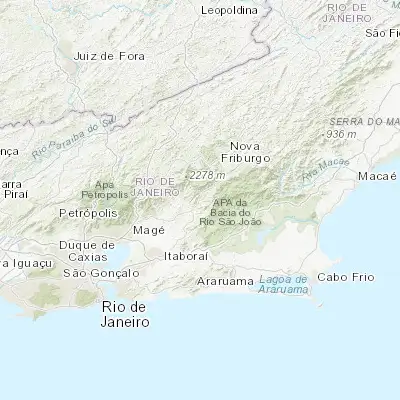 Map showing location of Cachoeiras de Macacu (-22.462500, -42.653060)