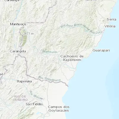 Map showing location of Cachoeiro de Itapemirim (-20.848890, -41.112780)