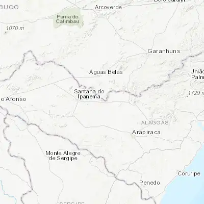 Map showing location of Cacimbinhas (-9.400280, -36.990280)