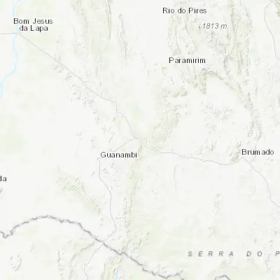 Map showing location of Caetité (-14.069440, -42.475000)