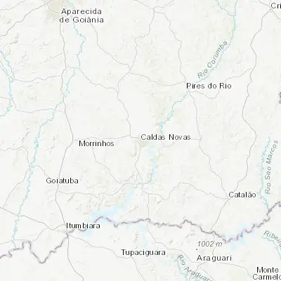 Map showing location of Caldas Novas (-17.744310, -48.627890)