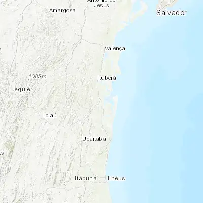 Map showing location of Camamu (-13.944720, -39.103890)