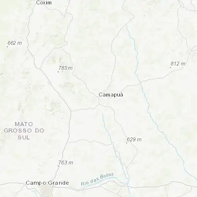 Map showing location of Camapuã (-19.531390, -54.043890)