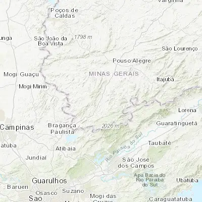 Map showing location of Cambuí (-22.612220, -46.057500)