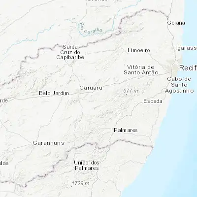 Map showing location of Camocim de São Félix (-8.358610, -35.761940)