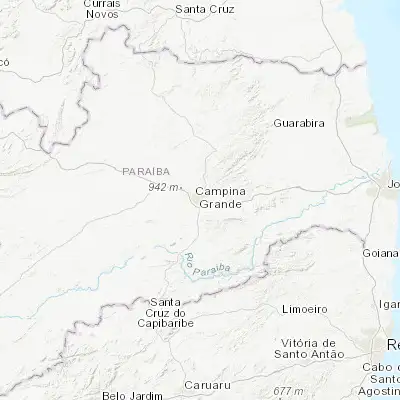 Map showing location of Campina Grande (-7.230560, -35.881110)