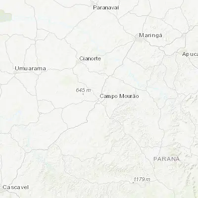 Map showing location of Campo Mourão (-24.043090, -52.379290)