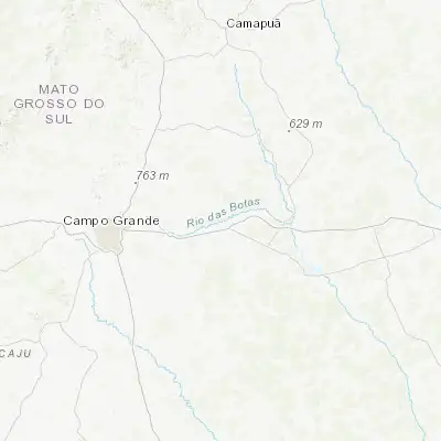 Map showing location of Campo Verde (-20.416670, -54.066670)