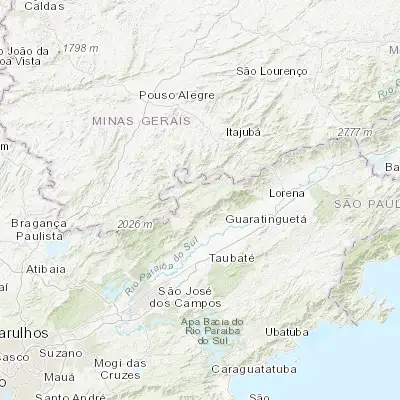 Map showing location of Campos do Jordão (-22.739440, -45.591390)