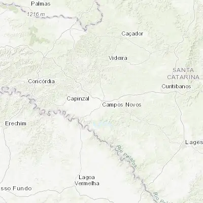 Map showing location of Campos Novos (-27.401670, -51.225000)