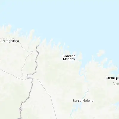 Map showing location of Cândido Mendes (-1.446670, -45.716670)