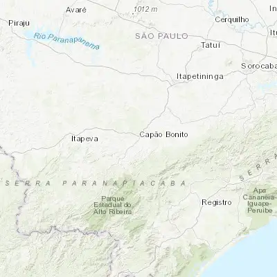 Map showing location of Capâo Bonito (-24.005830, -48.349440)