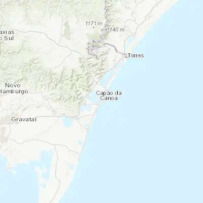 Map showing location of Capão da Canoa (-29.745560, -50.009720)