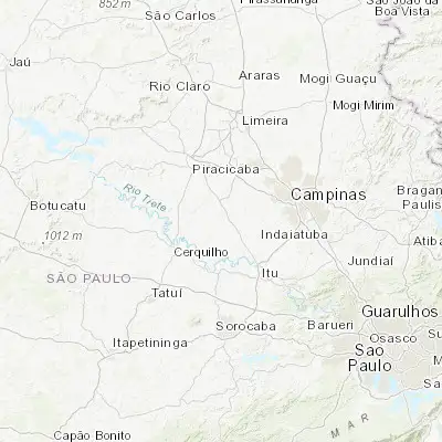 Map showing location of Capivari (-22.995000, -47.507780)