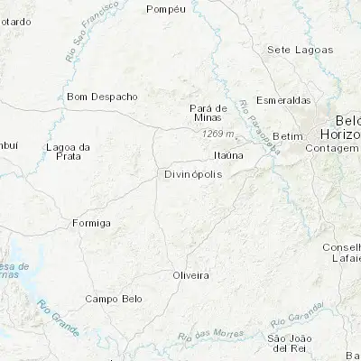 Map showing location of Carmo do Cajuru (-20.184170, -44.771110)