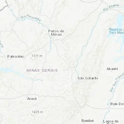 Map showing location of Carmo do Paranaíba (-19.000830, -46.316110)