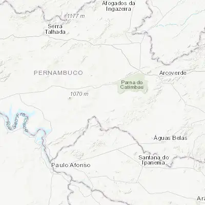 Map showing location of Carnaíba (-8.700000, -37.666670)