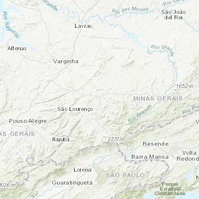Map showing location of Caxambu (-21.977220, -44.932500)