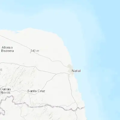Map showing location of Ceará Mirim (-5.634440, -35.425560)