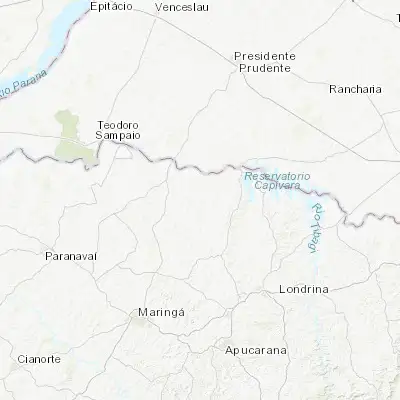 Map showing location of Centenário do Sul (-22.821110, -51.595280)