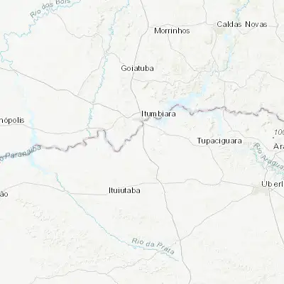 Map showing location of Centralina (-18.583890, -49.199440)