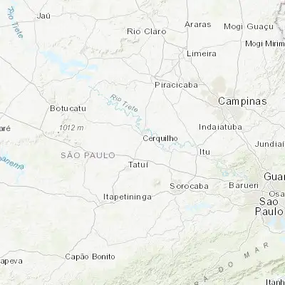 Map showing location of Cerquilho (-23.165000, -47.743610)