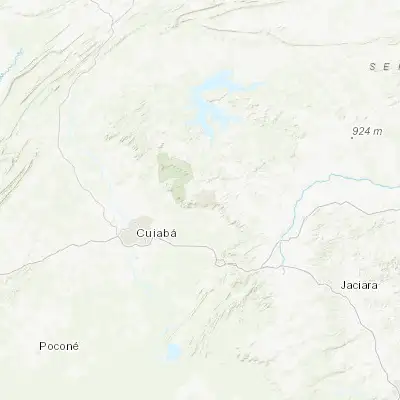 Map showing location of Chapada dos Guimarães (-15.460560, -55.749720)