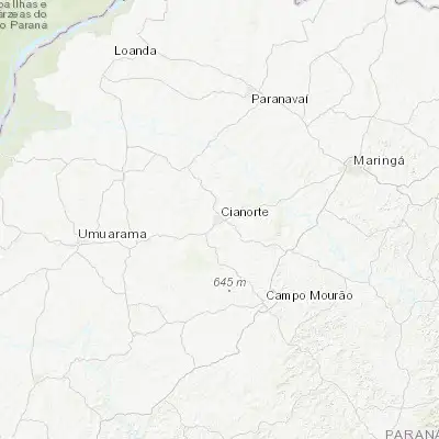Map showing location of Cianorte (-23.663330, -52.605000)