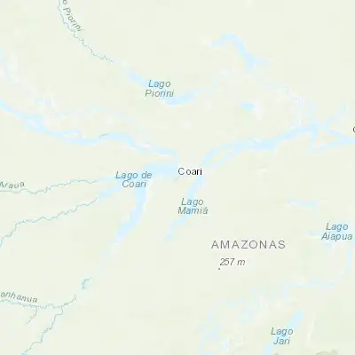 Map showing location of Coari (-4.085000, -63.141390)