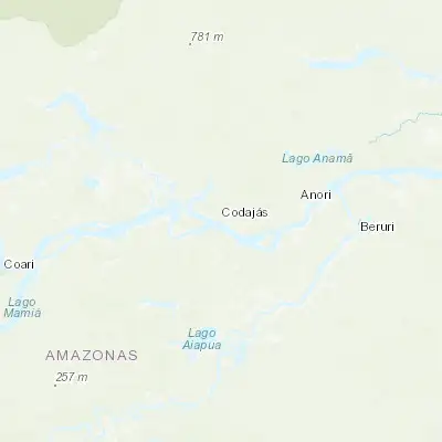 Map showing location of Codajás (-3.836670, -62.056940)
