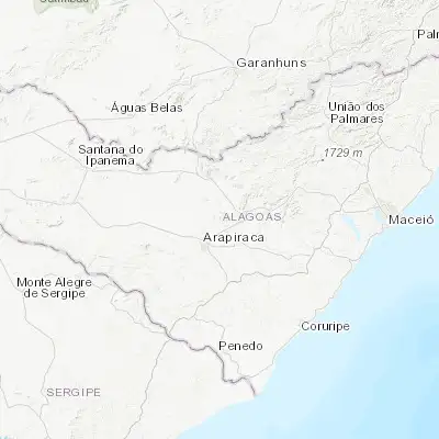 Map showing location of Coité do Nóia (-9.632220, -36.578610)