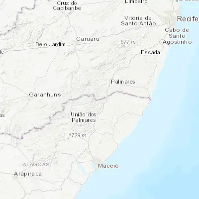 Map showing location of Colônia Leopoldina (-8.908890, -35.725000)
