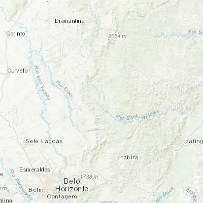 Map showing location of Conceição do Mato Dentro (-19.037220, -43.425000)