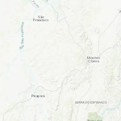 Map showing location of Coração de Jesus (-16.685280, -44.365000)