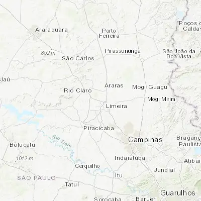Map showing location of Cordeirópolis (-22.481940, -47.456670)